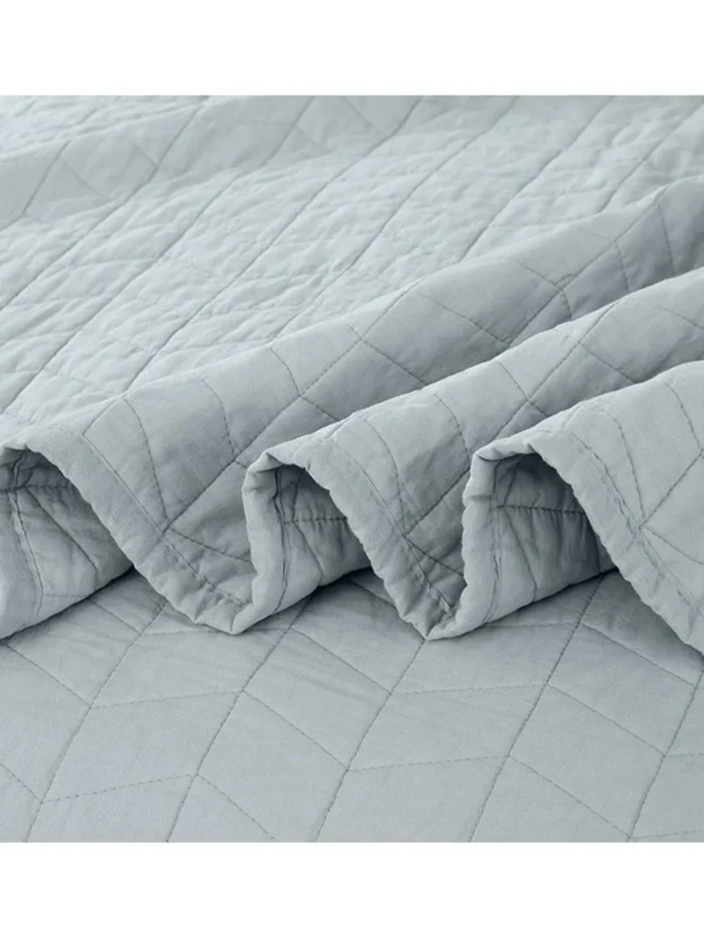 Light Gray king 3 piece  Quilted Bedspread Set 100% cotton